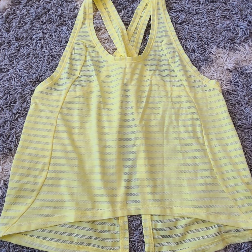 NWOT Zyia Active Yellow Nimbus Split Back Tank